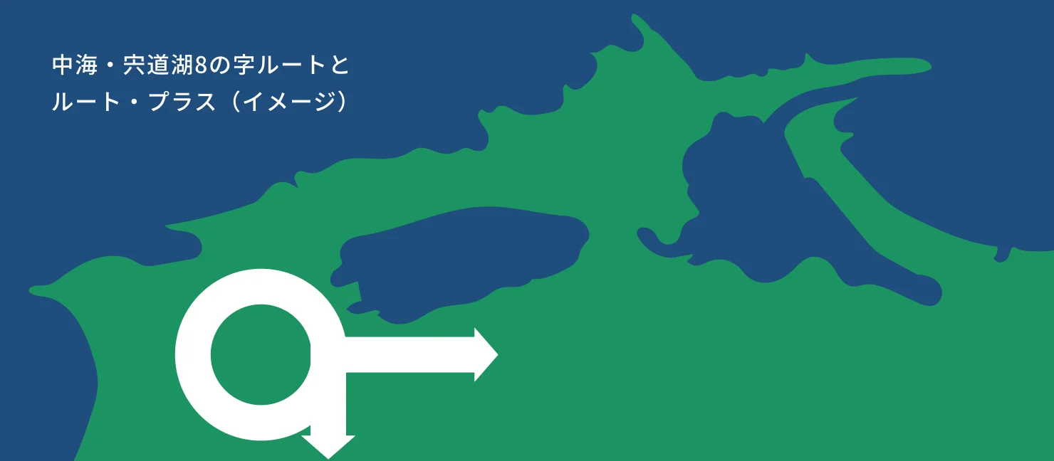 中海・宍道湖8の字ルートとαルート・プラス（イメージ）